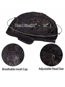 10 Inch Short Black Curly Men's Heat Resistant Synthetic Hair Wig for Daily Party Use or Disco Hippie Rocking 70s Theme Party and Halloween Rocker Heavy Metal 70's 1970s Costume Wigs - Black - View 6