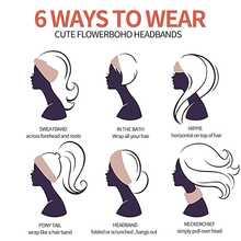 新款三角圍巾女士頭帶防油煙花卉頭帶秋冬彈性髮帶女士頭帶