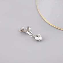 1入組時尚未穿孔肚臍釘狀首飾假肚臍環心形肚臍環適合女士,派對,度假,日常穿著 - 白色 - 查看 4