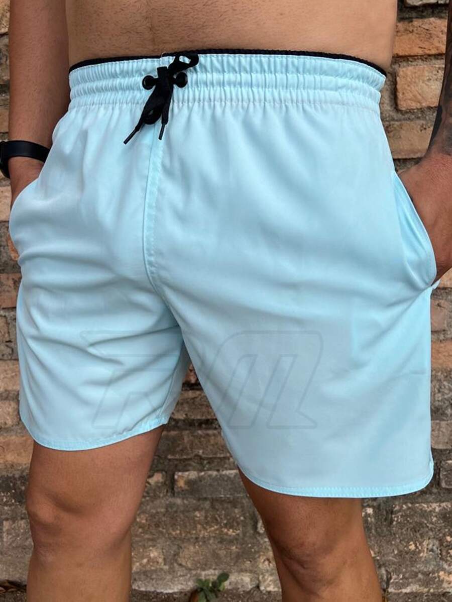Men Shorts - Baby Blue - View 1