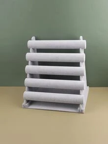 1入5層可拆式手鍊展示架,適用於頭飾、項鍊、手錶、手鍊 - 灰色 - 查看 3