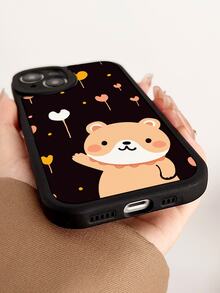 1入可愛的卡通動物圖案手機殼,適用於蘋果iphone 14 - 彩色 - 查看 4