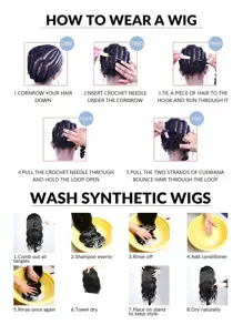 Tóc giả đuôi ngựa dài 18-30 inch màu đen, nâu và vàng, xoăn gợn sóng, có khóa dán, kiểu tóc bông xù, thích hợp cho phụ nữ và bé gái, dự tiệc và sử dụng hàng ngày. - Black-brown - Xem 8