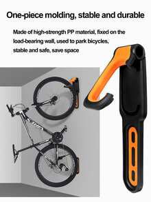 1 Set Mountain Bike Wall Mount Display Stand With Hook, Space-saving And Foldable Bicycle Rack Accessories - Multicolor - View 1