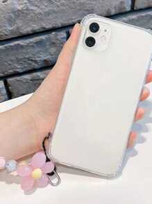 Blue Korean Style Beaded Flower Decoration Phone Lanyard Hand Strap Bag Accessory Keychain Bag Accessories Gift Gift Accessories Decor For Teen Girls Women College Students Rookies & White-Collar Workers Key Chain Charms Key Lanyard Wristlet Keychain