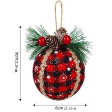 6入組/ 2.36英寸聖誕裝飾,紅色白格櫻桃手工泡沫聖誕球,適用於您的聖誕樹!