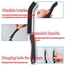1pc Cleaning Brush With Hanging Hole, Hard Bristle Brush For Cleaning Thin Slot, Suitable For Kitchen Bathroom Floor Gap, Corner Cleaning - Black - View 8