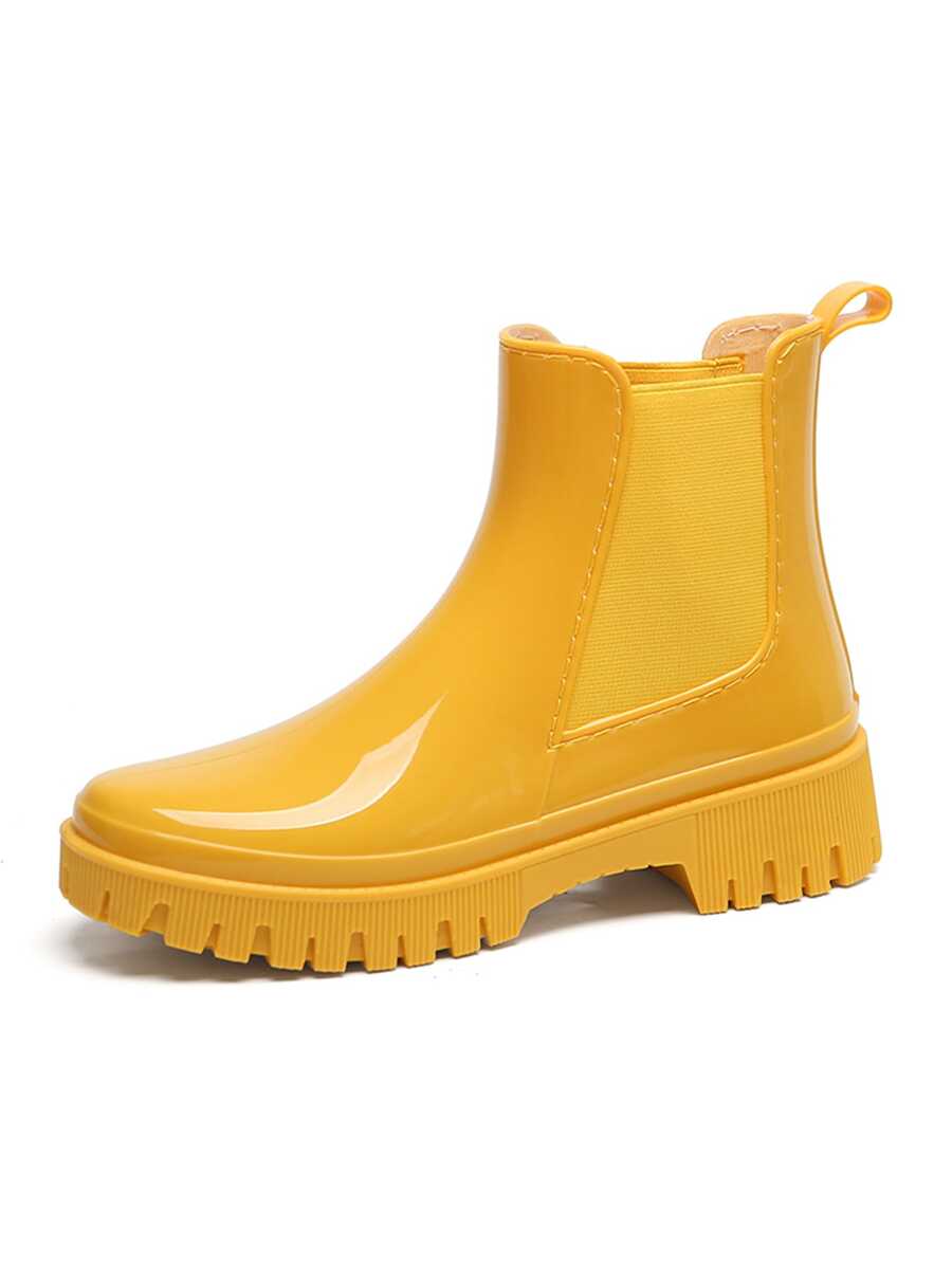 Botas De Lluvia Amarillas De Moda - Amarillo - Ver 1