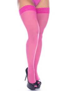 Women Over the Knee Socks - Pink - View 2
