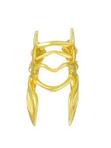 1 件裝女式金色蟬翼精靈耳骨夾無穿孔夾式耳環昆蟲形狀水鑽耳飾,獨特時尚設計 - 金色 - 查看 4