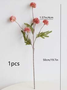 1支人造蒲公英花束（5枝），秋季款式，用於客廳和餐桌裝飾的絲質花卉 - 彩色 - 查看 4