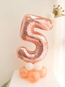 15入組/套玫瑰金數字氣球柱皇冠數字小氣球派對用品節日婚禮裝飾氣球 - 玫瑰金 - 查看 5