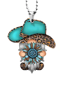 1pc Acrylic Dwarf Pendant For Car Interior Mirror Rearview Decor, Also Suitable For Bag And Keychain Decoration - Multicolor - View 8