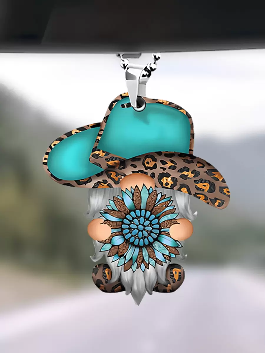 1pc Acrylic Dwarf Pendant For Car Interior Mirror Rearview Decor, Also Suitable For Bag And Keychain Decoration - Multicolor - View 1