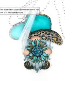 1pc Acrylic Dwarf Pendant For Car Interior Mirror Rearview Decor, Also Suitable For Bag And Keychain Decoration - Multicolor - View 3