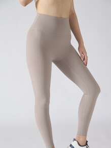 女性運動打底褲瑜伽褲高腰緊身七分褲,一體成型設計