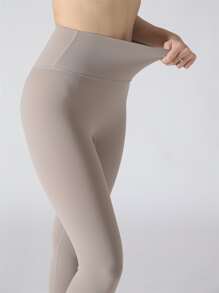 女性運動打底褲瑜伽褲高腰緊身七分褲,一體成型設計