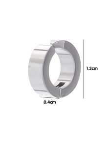 1入黑色時尚男女夾式耳環,方便無需穿耳洞即可戴上