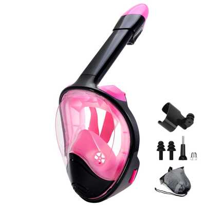 JoyMaySun 1set Adult Full Face Anti-Fog Anti-Leak Diving Mask With Camera Mount, Swimming Snorkeling Scuba Diving Equipment, Beach Essentials, Beach Accessories, Pool Float