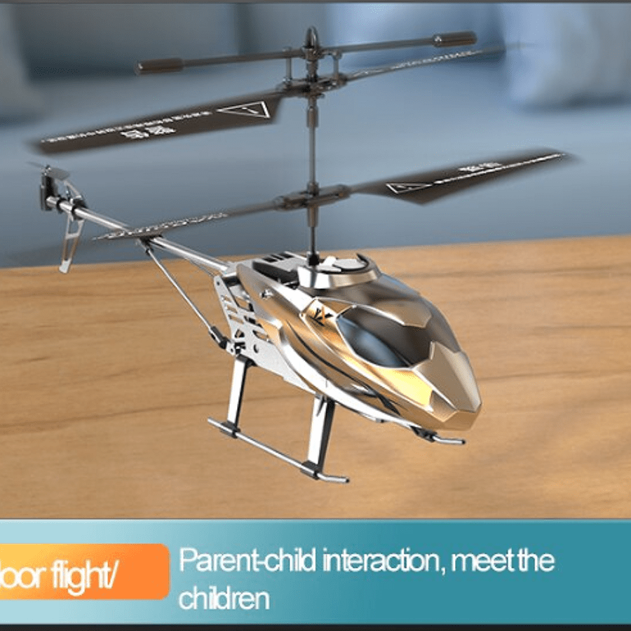 Golden helicopter cool light, can fly up and down left and right, the