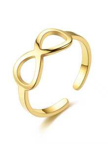 Anillo de moda infinito símbolo - Amarillo Oro - Ver 2