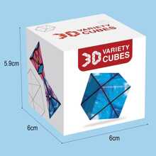 Juguete De Rompecabezas De Cubo Geométrico 3d Con Rotación Magnética Para Niños, Herramienta De Entrenamiento Para Pensar Lógicamente, Para La Imaginación Y La Percepción Espacial. - Multicolor - Ver 2