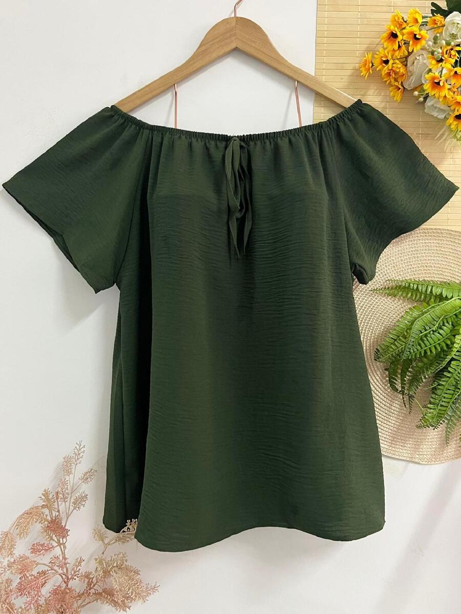 Women T-Shirts - 軍綠色 - 查看 1