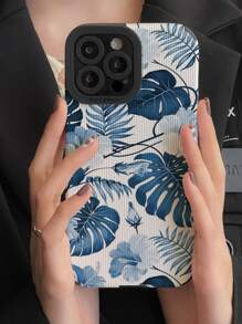 Tree Leaf Pattern Phone Case - Multicolor - View 1