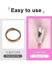 2入組銀、金、鉑金首飾、戒指、眼鏡、手錶、硬幣清潔和抛光布 - 粉色 - 查看 3