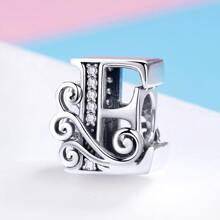 1 pieza vintage plata de ley 925 26 con letra colección A a Z colgante para plata esterlina Pulsera o Brazalete Bisutería regalo
