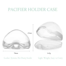 1pc Pacifier Plastic Storage Box Portable Dustproof Case For Storing Pacifiers - White - View 3