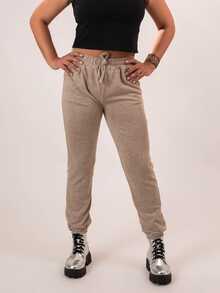 Women Pants - 米色 - 查看 2