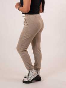 Women Pants - 米色 - 查看 3