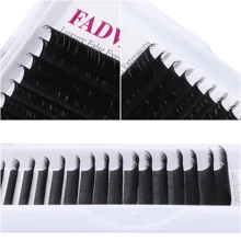 Fadvan 16 Hàng Nối Mi Cổ Điển Faux Mink Lashes Nối Mi 0.07 C/D Curl Tự Nhiên Mềm Mại Riêng Lash Extensions - màu đen - Xem 6