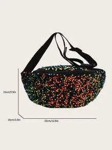 Túi đeo chéo màu trơn Có thể điều chỉnh được Đúng mốt - Nhiều màu - Xem 5