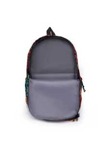 2 件套撞色卡通心形和字母印花青少年背包 - 彩色 - 查看 3