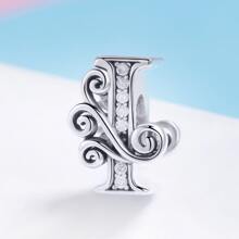 1 pieza vintage plata de ley 925 26 con letra colección A a Z colgante para plata esterlina Pulsera o Brazalete Bisutería regalo