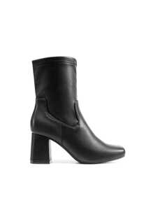 Women's Go Go Boots Mid Calf Low Block Heel Boots Zipper Square Toe Ankle Boots Lightweight Comfort For Party Cosplay Dance Christmas Holiday New Year Winter Black Boots - 黑色 - 查看 8