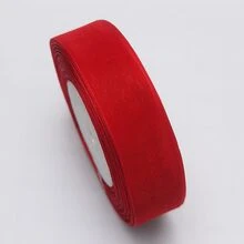 1捆50碼絲帶,適用於禮品盒、頭髮飾品、婚禮裝飾、萬聖節和聖誕節裝飾,寬度為6毫米/10毫米/15毫米/25毫米/38毫米/50毫米 - 紅色 - 查看 3