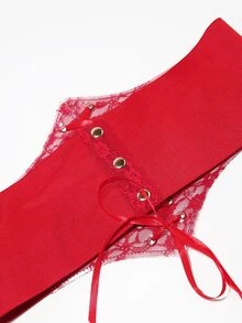 女士性感時尚腰帶,適用於派對、夏季和約會,兩款風格可選 - 一款腰帶和一款大型肩帶貼身連衣裙 - 紅色 - 查看 4