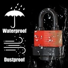 Candado Resistente Al Agua Con Llave, Candado De Acero Laminado Pesado Con Llave, Candado De Múltiples Capas, Candado De Llave De 30 Mm, Tamaño 5.9cm*3.8cm. Resistente Al Agua Y A La Oxidación. Adecuado Para Uso En Exteriores, Armarios De Entrenamiento, Garajes, Vallas, Cobertizos. - Rojo - Ver 5