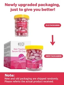 60膠囊頭髮軟化精華沖洗適合男人和女性 - 藕粉色 - 查看 11