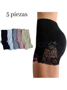 Package Of 5 Pieces Lycra Blume With Lace Bottom Fine Microfiber For Women - Multicolor - View 1