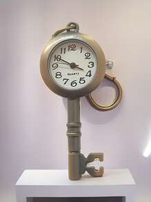 Small Vintage Pocket Watch, Antique Brass Dreamy Key Quartz Pocket Watch, Retro Thin Chain Quartz Pocket Watch