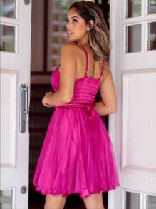 Women Dresses - Hot Pink - View 2
