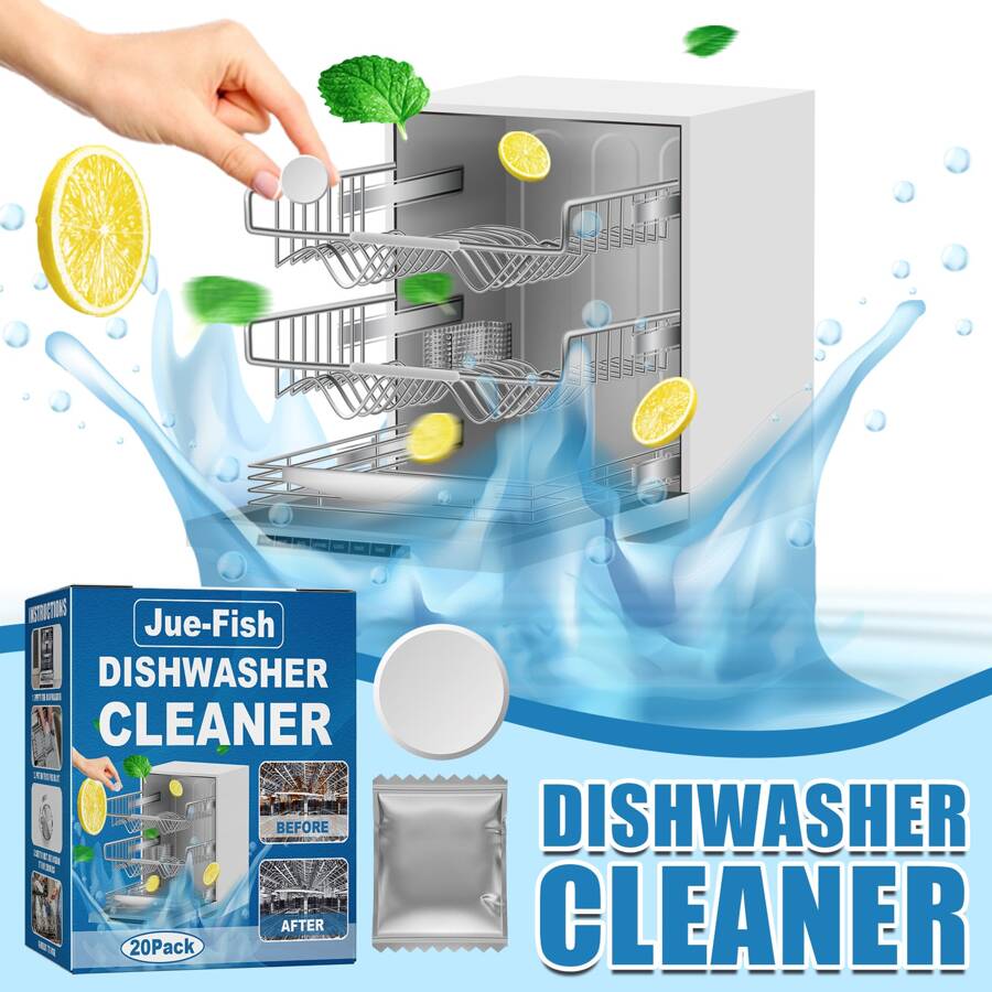 Dishwasher Cleaning Tablets, For Removing Dirt, Oil Stains And