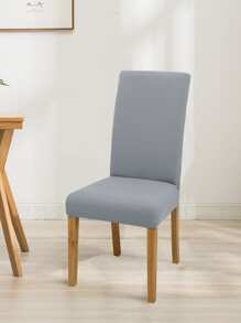 4 pièces/6 pièces/8 pièces/10 pièces Housse de chaise extensible de couleur unie, housse de chaise en fibre de polyester amovible de style moderne, convient pour le salon, la salle à manger, la chambre à coucher, usage domestique, toutes les saisons