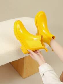 Botas De Lluvia Amarillas De Moda - Amarillo - Ver 7