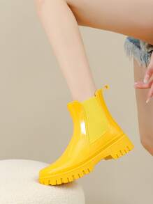 Botas De Lluvia Amarillas De Moda - Amarillo - Ver 9