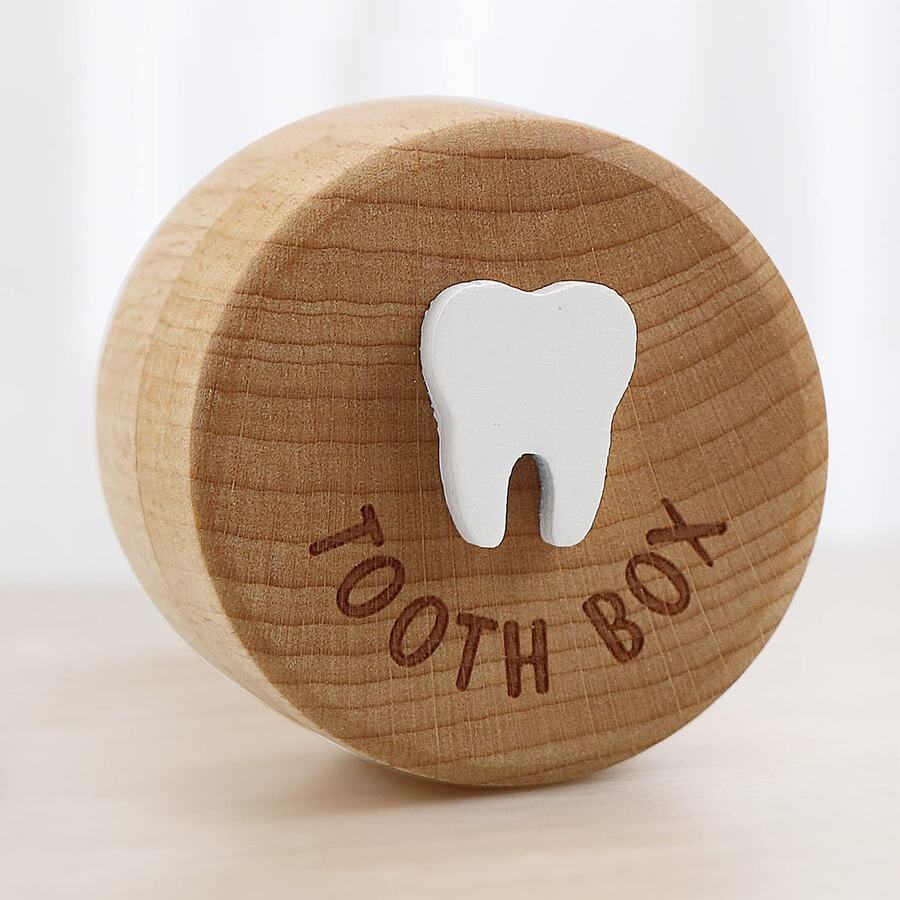 1pc RustColored Baby Teeth Box Simple Tooth Storage Box, For Storing